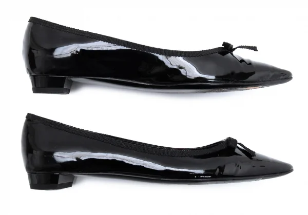 サルヴァトーレフェラガモ Salvatore Ferragamo リボントゥエナメルパンプス 黒5.5(23位) K-126750_003