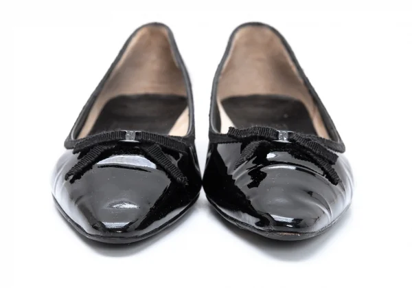 サルヴァトーレフェラガモ Salvatore Ferragamo リボントゥエナメルパンプス 黒5.5(23位) K-126750_004