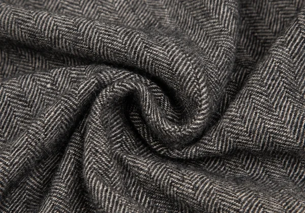 ジャーナルスタンダードJOURNAL STANDARD ウールリネンヘリンボーンラウンドカラーコート 白黒M位 K-126752_015