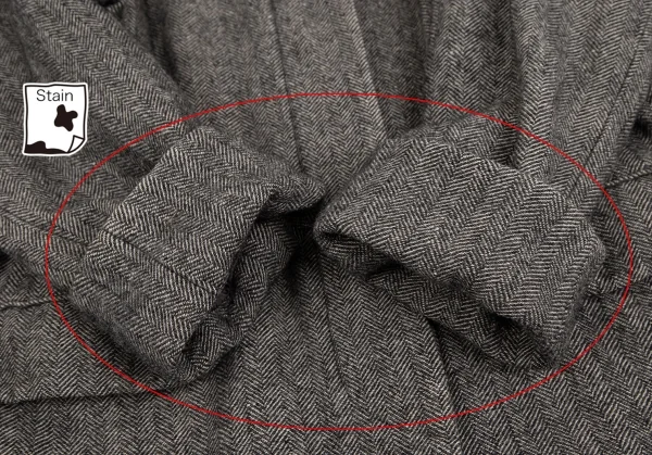 ジャーナルスタンダードJOURNAL STANDARD ウールリネンヘリンボーンラウンドカラーコート 白黒M位 K-126752_007