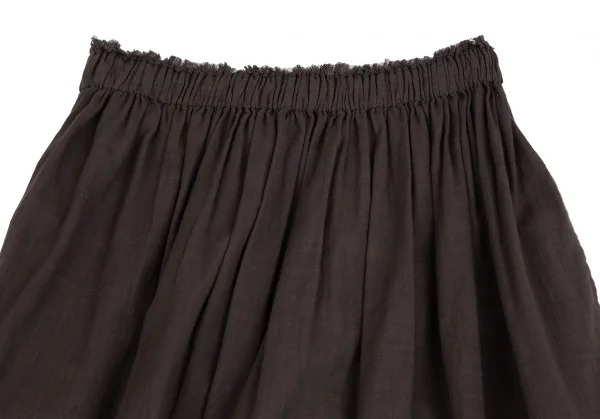 フレームワークFRAMeWORK コットンリネンギャザーレイヤードスカート 茶36 K-126754_003