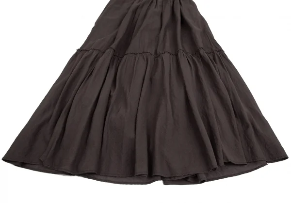 フレームワークFRAMeWORK コットンリネンギャザーレイヤードスカート 茶36 K-126754_006