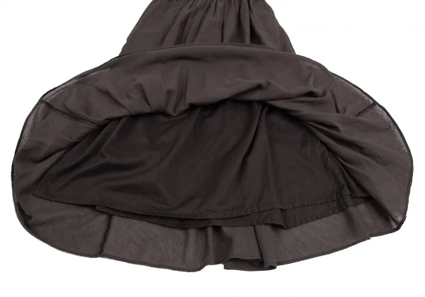 フレームワークFRAMeWORK コットンリネンギャザーレイヤードスカート 茶36 K-126754_008