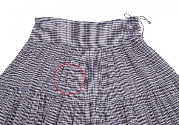 45rpm コットンギンガムチェックギャザースカート 青白2 K-126761_003