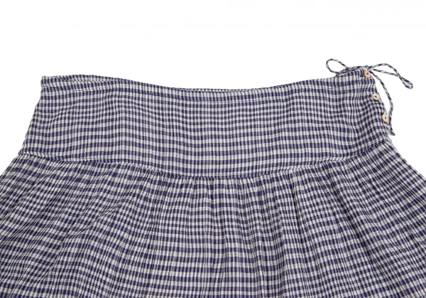 45rpm コットンギンガムチェックギャザースカート 青白2 K-126761_005