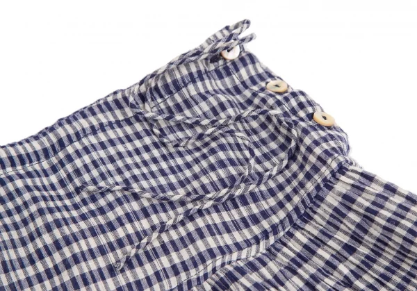 45rpm コットンギンガムチェックギャザースカート 青白2 K-126761_007