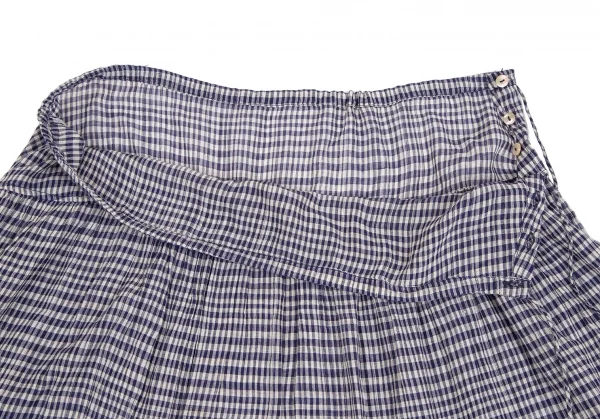 45rpm コットンギンガムチェックギャザースカート 青白2 K-126761_009