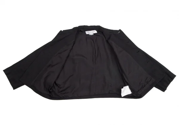 コムコム コムデギャルソンCOMME des GARCONSラウンドカラードルマンショートジャケット 黒M K-126811_010