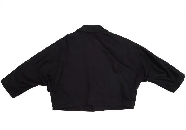 コムコム コムデギャルソンCOMME des GARCONSラウンドカラードルマンショートジャケット 黒M K-126811_011