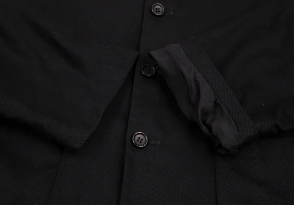 コムコム コムデギャルソンCOMME des GARCONSラウンドカラードルマンショートジャケット 黒M K-126811_006