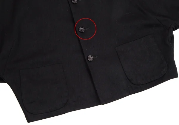 コムコム コムデギャルソンCOMME des GARCONSラウンドカラードルマンショートジャケット 黒M K-126811_007