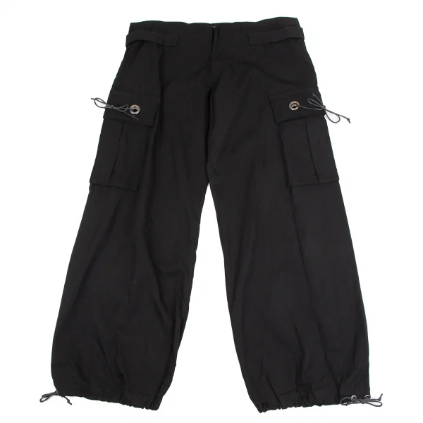 Y's Waist Belted Cargo Pants Black 3 K-126840_001