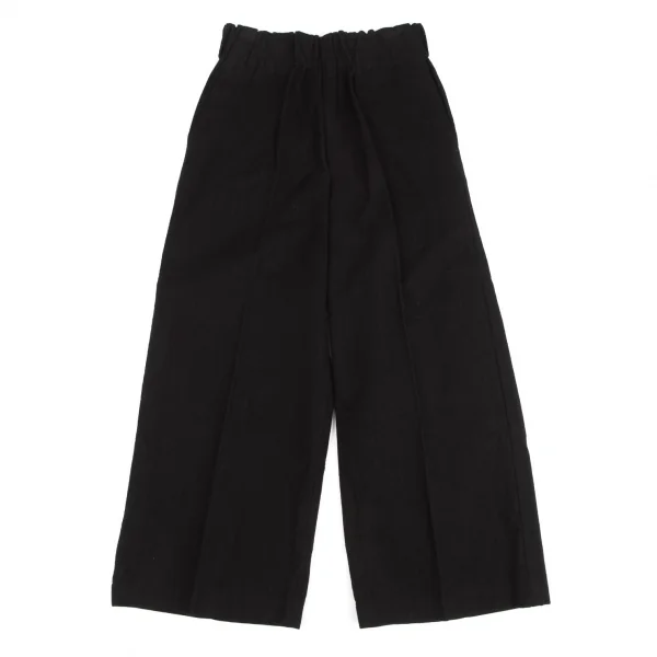 ワイズY's コットンモールスキンシャドーストライプワイドパンツ 黒1 K-126849_001