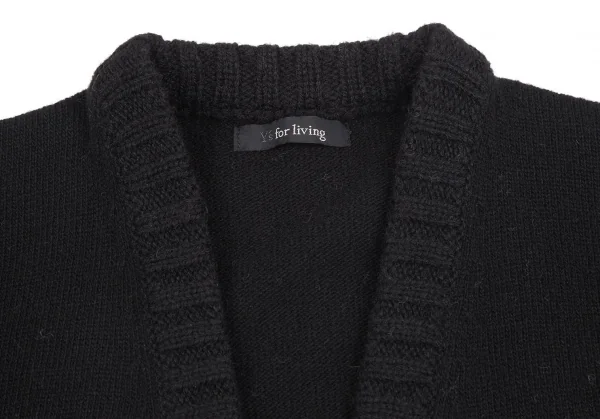 ワイズフォーリビングY's for living ボタンレスニットカーディガン 黒M位 K-126867_003