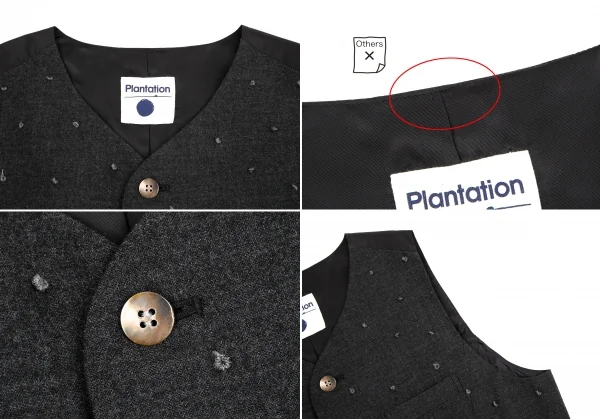 プランテーションPlantation ウールドット打ち込みセットアップスーツ グレーM K-126870_004