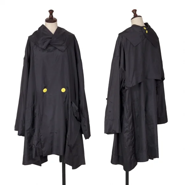 ISSEY MIYAKE Color Button Nylon Coat Navy M K-126879_001