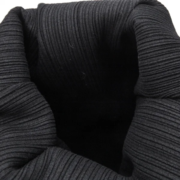 イッセイミヤケISSEY MIYAKE 起毛プリーツナップサック 黒 (K-126885)