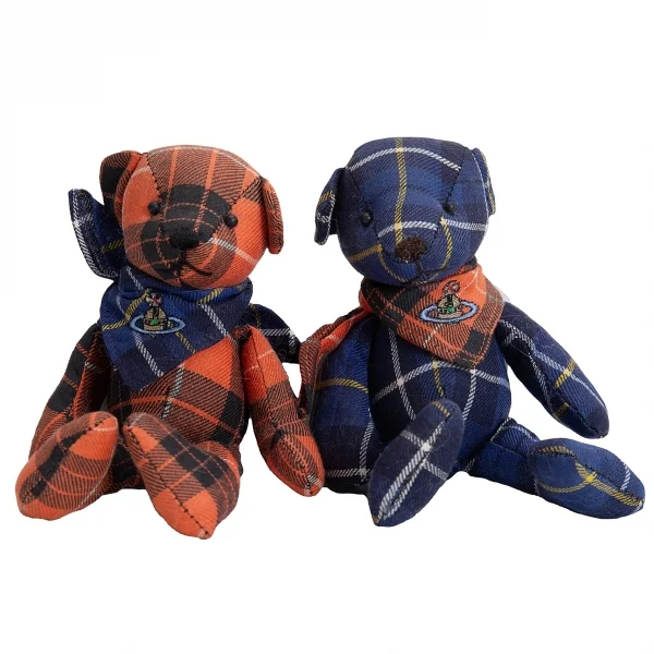 ヴィヴィアンウエストウッドVivienne Westwood タータンチェックベア ２体セット 青赤 K-126891_001