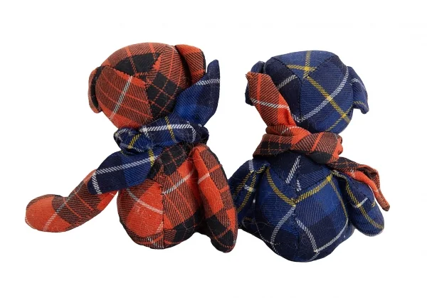 ヴィヴィアンウエストウッドVivienne Westwood タータンチェックベア ２体セット 青赤 K-126891_002