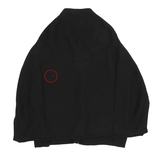 ジュンヤワタナベ コムデギャルソンJUNYA WATANABE COMME des GARCONSウールポンチョニットカーディガン 黒M K-126906_010
