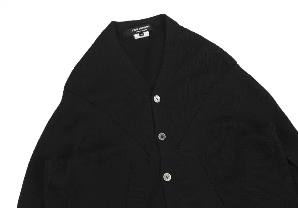 ジュンヤワタナベ コムデギャルソンJUNYA WATANABE COMME des GARCONSウールポンチョニットカーディガン 黒M K-126906_003