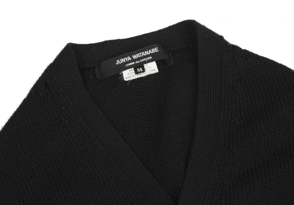 ジュンヤワタナベ コムデギャルソンJUNYA WATANABE COMME des GARCONSウールポンチョニットカーディガン 黒M K-126906_004