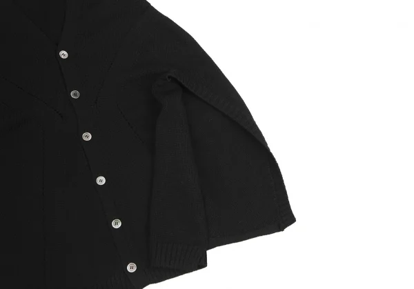 ジュンヤワタナベ コムデギャルソンJUNYA WATANABE COMME des GARCONSウールポンチョニットカーディガン 黒M K-126906_006