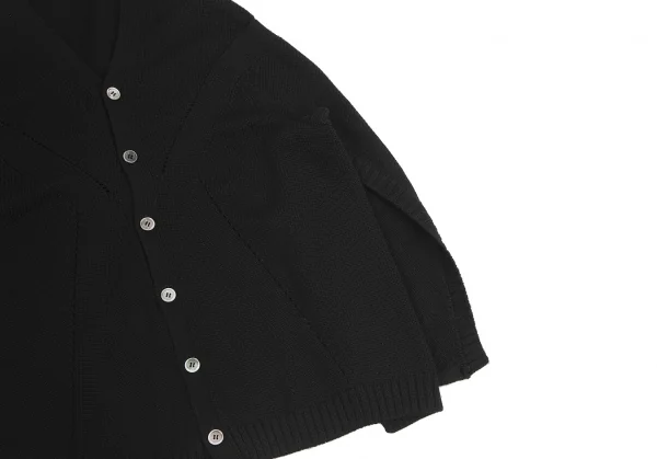 ジュンヤワタナベ コムデギャルソンJUNYA WATANABE COMME des GARCONSウールポンチョニットカーディガン 黒M K-126906_007