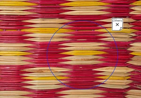 コムコム コムデギャルソン×ヘイマットアトランティカCOMME des GARCONS×HEIMAT-ATLANTICA ストロートートバッグ 赤ナチュラル K-126907_010