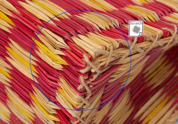 コムコム コムデギャルソン×ヘイマットアトランティカCOMME des GARCONS×HEIMAT-ATLANTICA ストロートートバッグ 赤ナチュラル K-126907_011