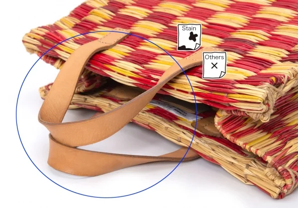 コムコム コムデギャルソン×ヘイマットアトランティカCOMME des GARCONS×HEIMAT-ATLANTICA ストロートートバッグ 赤ナチュラル K-126907_012