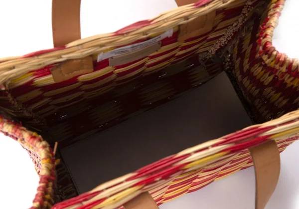 コムコム コムデギャルソン×ヘイマットアトランティカCOMME des GARCONS×HEIMAT-ATLANTICA ストロートートバッグ 赤ナチュラル K-126907_013