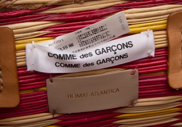 コムコム コムデギャルソン×ヘイマットアトランティカCOMME des GARCONS×HEIMAT-ATLANTICA ストロートートバッグ 赤ナチュラル K-126907_019