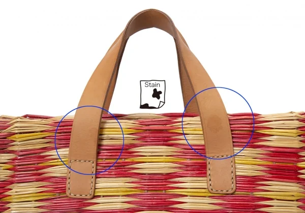 コムコム コムデギャルソン×ヘイマットアトランティカCOMME des GARCONS×HEIMAT-ATLANTICA ストロートートバッグ 赤ナチュラル K-126907_005