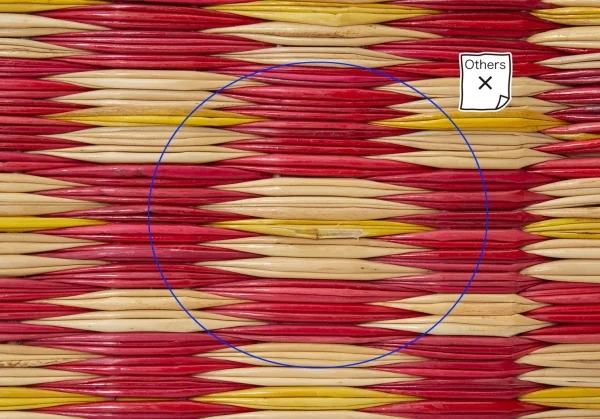 コムコム コムデギャルソン×ヘイマットアトランティカCOMME des GARCONS×HEIMAT-ATLANTICA ストロートートバッグ 赤ナチュラル K-126907_006