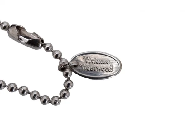 ヴィヴィアンウエストウッドVivienne Westwood ダブルスカルドッグタグネックレス シルバー黒 K-126911_010