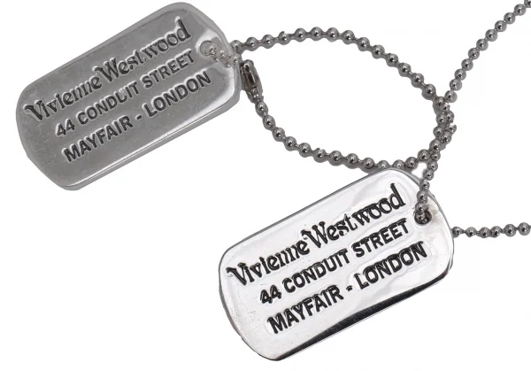 ヴィヴィアンウエストウッドVivienne Westwood ダブルスカルドッグタグネックレス シルバー黒 K-126911_006