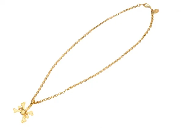 ヴィヴィアンウエストウッドVivienne Westwood スモールオーブクロスボーンズネックレス ゴールド K-126913_005