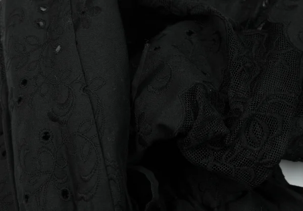 ケイタマルヤマKEITA MARUYAMA レースフリル切替ノースリーブワンピース 黒1 K-126922_013