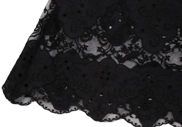 ケイタマルヤマKEITA MARUYAMA レースフリル切替ノースリーブワンピース 黒1 K-126922_006