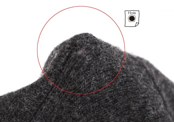 ケイタマルヤマKEITA MARUYAMA メッシュエンブロイダリークルーネックカーディガン S位 グレー黒1 K-126923_005