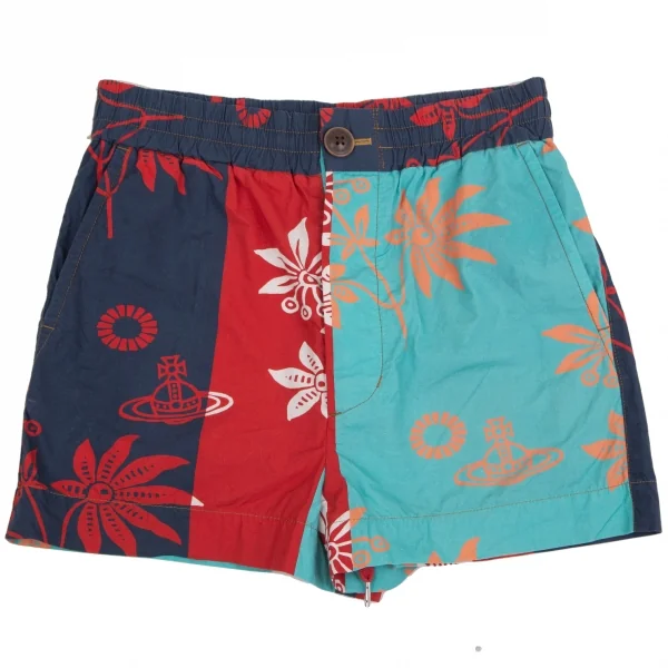 ヴィヴィアンウエストウッド レッドレーベルVivienne Westwood Red Label 切替オーブプリントハーフパンツ マルチ00 K-126954_001
