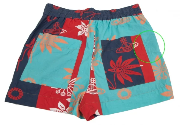 ヴィヴィアンウエストウッド レッドレーベルVivienne Westwood Red Label 切替オーブプリントハーフパンツ マルチ00 K-126954_010