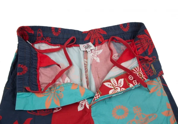 ヴィヴィアンウエストウッド レッドレーベルVivienne Westwood Red Label 切替オーブプリントハーフパンツ マルチ00 K-126954_004