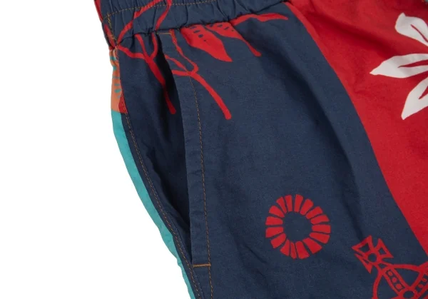 ヴィヴィアンウエストウッド レッドレーベルVivienne Westwood Red Label 切替オーブプリントハーフパンツ マルチ00 K-126954_005