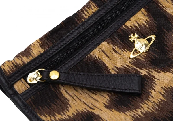 ヴィヴィアンウエストウッドVivienne Westwood オーブレオパードレザーショルダーバッグ 茶ベージュ他 K-126958_002