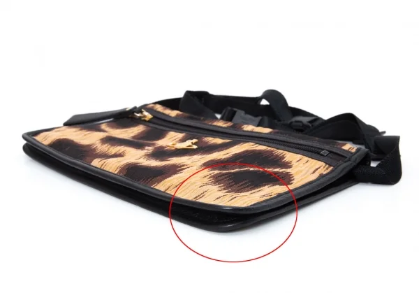 ヴィヴィアンウエストウッドVivienne Westwood オーブレオパードレザーショルダーバッグ 茶ベージュ他 K-126958_007