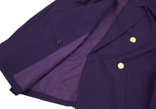 イヴサンローランYves Saint Laurent メタルボタンダブルブレストジャケット 紫M K-126961_012