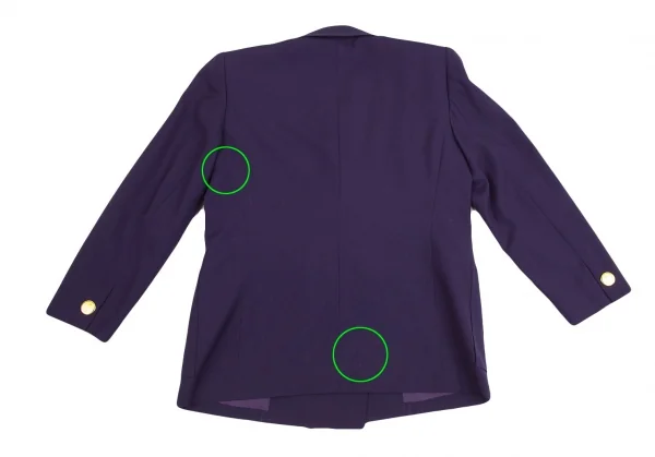 イヴサンローランYves Saint Laurent メタルボタンダブルブレストジャケット 紫M K-126961_015