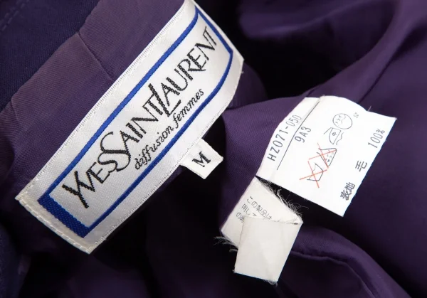 イヴサンローランYves Saint Laurent メタルボタンダブルブレストジャケット 紫M K-126961_019